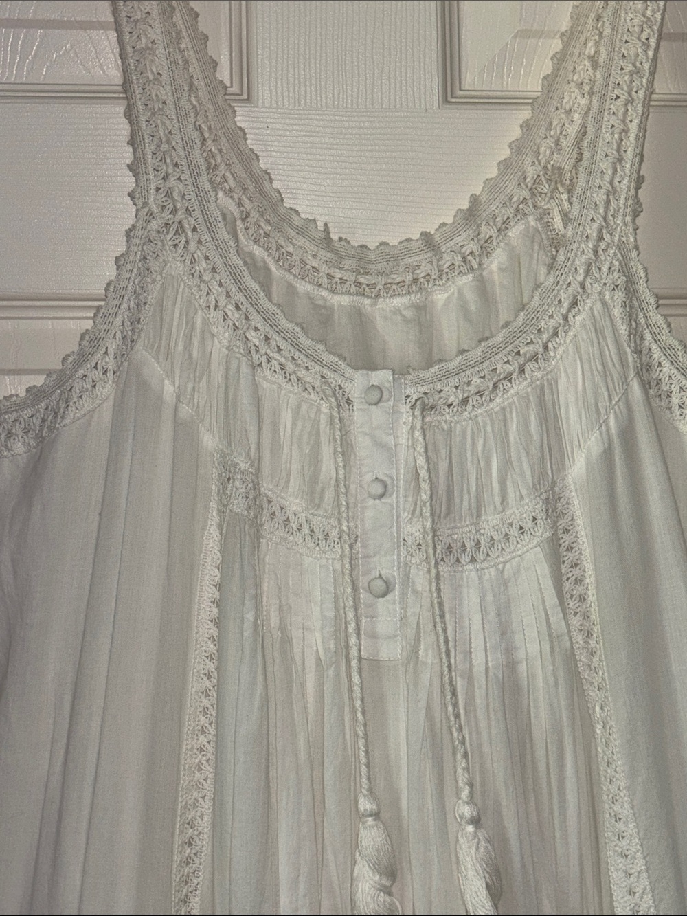 Vintage crochet and beaded Victorian, baby doll gown - Picture 2 of 7